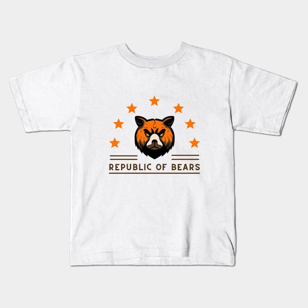 Republic of Bears Kids T-Shirt by Art By Bear